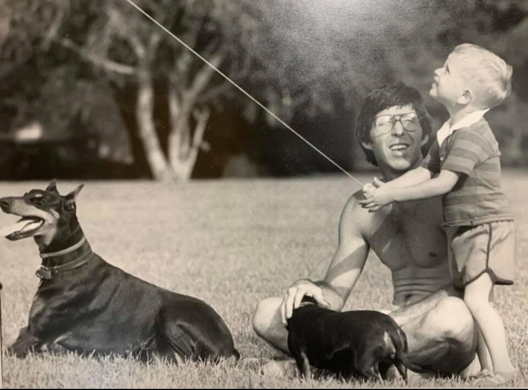 Young Joshua with his father